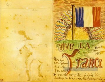  cubist - Vive La France 1914 cubiste Pablo Picasso